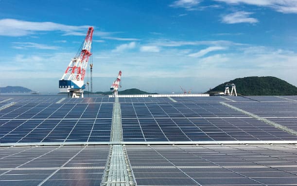 啟動全球最大19MW的造船所大規模太陽能發電站